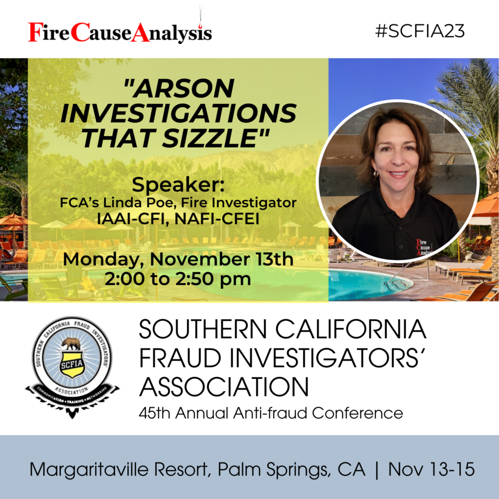 FCA Fire Investigator Linda Poe, IAAI-CFI, NAFI-CFEI Presented At The ...